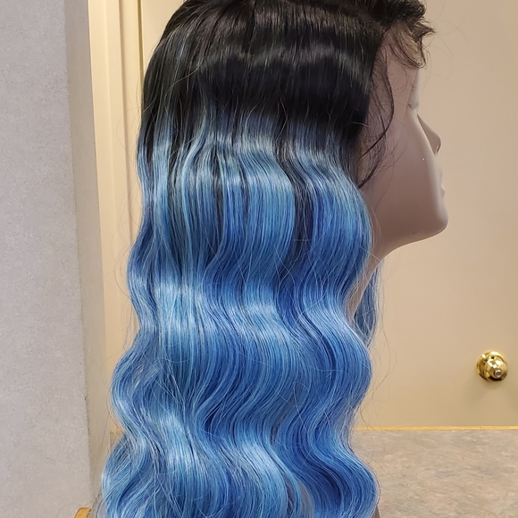 Icy Blue Vibes Synthetic Lace Front Wig - Picture 5 of 7
